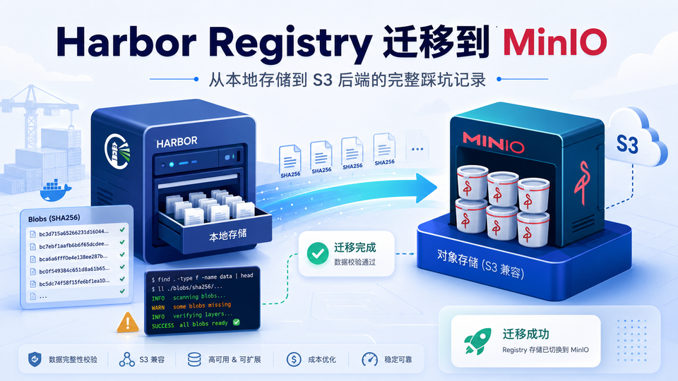 Harbor Registry 迁移到 MinIO：从本地存储到 S3 后端的完整踩坑记录